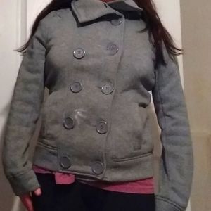 Grey button up jacket